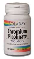 Solaray - Chromium Picolinate 200 mcg 50 Tablet