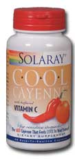 Solaray - Cool Cayenne Pepper 40,000 HU with Buffered Vitamin C 500 mg 60 Veg Cap