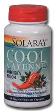 Solaray - Cool Cayenne Pepper 40,000 HU with Butcher's Broom 320 mg 90 Veg Cap