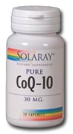 Solaray - CoQ-10, Pure 30 mg 30 Veg Cap