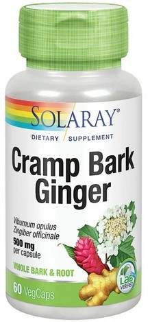Solaray - Cramp Bark & Ginger Root 500 mg 60 Veg Cap-UNAVAILABLE