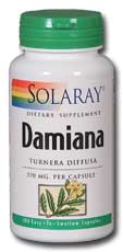 Solaray - Damiana Leaf 370 mg 100 Veg Cap
