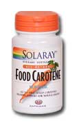 Solaray - Food Carotene, Vitamin A as Beta Carotene, Dry 10000 iu 30 Capsule