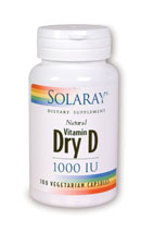 Solaray - Vitamin D-2, Dry 1000 iu 60 Veg Cap