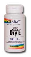 Solaray - Vitamin E, Dry 200 iu 100 Capsule