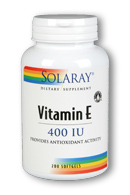 Solaray E d-Alpha Tocopherol 400iu 200 Sg