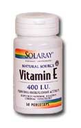 Solaray - Vitamin E, d-Alpha Tocopherol 400 iu 50 Softgel