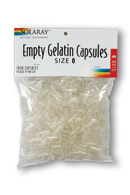 Solaray - Empty Gelatin Capsules Size 0 1000 Capsule