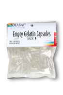 Solaray Empty Gelatin Capsules Size 0  12 Cap