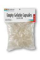 Solaray - Empty Gelatin Capsules Size 0 500 Capsule