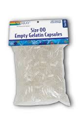 Solaray - Empty Gelatin Capsules Size 00 1000 Capsule