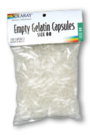 Solaray Empty Gelatin Capsules Size 00  4 Cap