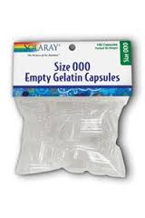 Solaray - Empty Gelatin Capsules Size 000 100 Capsule