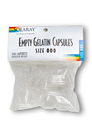 Solaray Empty Gelatin Capsules Size 000  6 Cap
