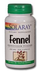 Solaray - Fennel Seed 450 mg 100 Veg Cap