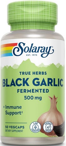 Solaray - Fermented Black Garlic Bulb 500 mg 50 Veg Cap