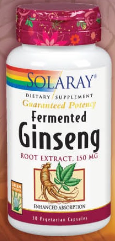 Solaray - Fermented Ginseng Root, Veg Cap 150mg 30ct