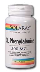 Solaray - DL-Phenylalanine, Free Form 500 mg 60 Veg Cap