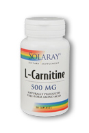 Solaray - L-Carnitine, Free Form 500 mg 30 Veg Cap