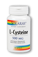 Solaray - L-Cysteine, Free Form 500 mg 30 Veg Cap