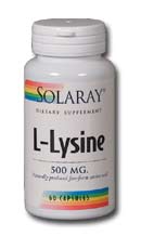 Solaray - L-Lysine, Free-Form 500 mg 120 Veg Cap