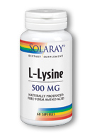 Solaray - L-Lysine, Free Form 500 mg 60 Veg Cap
