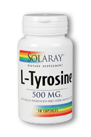 Solaray - L-Tyrosine, Free Form 500 mg 50 Veg Cap