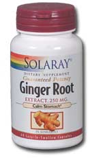 Solaray - Ginger Root Extract 250 mg 60 Veg Cap-OUT OF STOCK