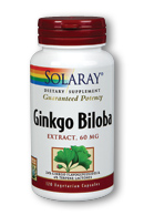 Solaray - Ginkgo Biloba Leaf Extract 60 mg 120 Veg Cap