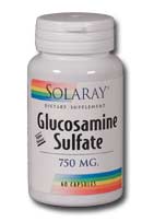 Solaray - Glucosamine Sulfate, Two Daily 750 mg 60 Veg Cap
