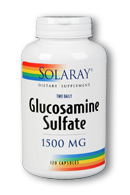 Solaray - Glucosamine Sulfate, Two Daily 1500 mg 120 Veg Cap