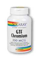 Solaray - GTF Chromium 200 mcg 200 Veg Cap