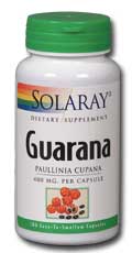 Solaray - Guarana Seed 400 mg 100 Veg Cap-UNAVAILABLE