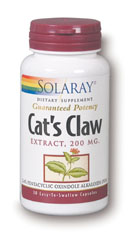 Solaray - Cat's Claw Bark Extract 200 mg 30 Veg Cap