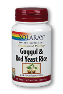 Solaray - Guggul Gum Extract & Red Yeast Rice 60 Veg Cap