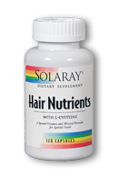 Solaray - Hair Nutrients, Hair Skin & Nails Support Formula 120 Veg Cap