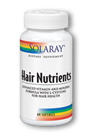 Solaray - Hair Nutrients, Hair Skin & Nails Support Formula 60 Veg Cap
