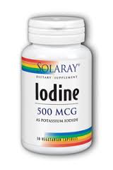 Solaray - Iodine as Potassium Iodide 500 mcg 30 Veg Cap