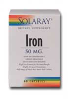 Solaray - Iron 50mg 50 mg 60 Veg Cap