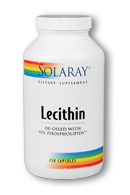 Solaray - Lecithin, Oil Free 1000 mg 250 Capsule