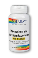 Solaray - Magnesium & Potassium Asporotates with Bromelain 60 Veg Cap