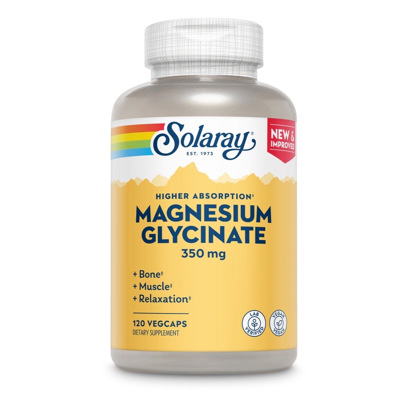 Solaray - Magnesium Glycinate 350mg 120 VCaps Enhanced Absorption