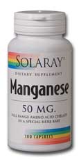 Solaray - Manganese 50 mg 100 Veg Cap