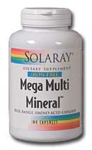 Solaray - Mega Multi Mineral, Iron-Free 100 Capsule