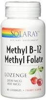 Solaray - Methyl B-12 & Methyl Folate 60 Lozenge