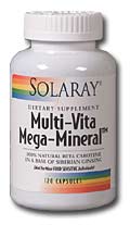 Solaray - Mega-Mineral Multi-Vitamin 120 Capsule
