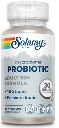 Solaray - Mycrobiome Probiotic Adult 50+, 30 Billion, 18 Strain Once Daily 30 bil 30 Veg Cap