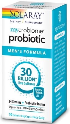 Solaray - Mycrobiome Probiotic Mens Formula 10-Day, 30Bn, 24 Strain Once Daily 30 bil 10 Veg Cap