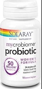 Solaray - Mycrobiome Probiotic Womens Formula 10-Day, 50Bn, 24 Strain Once Daily 50 bil 10 Veg Cap