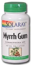 Solaray - Myrrh Gum 620 mg 100 Veg Cap